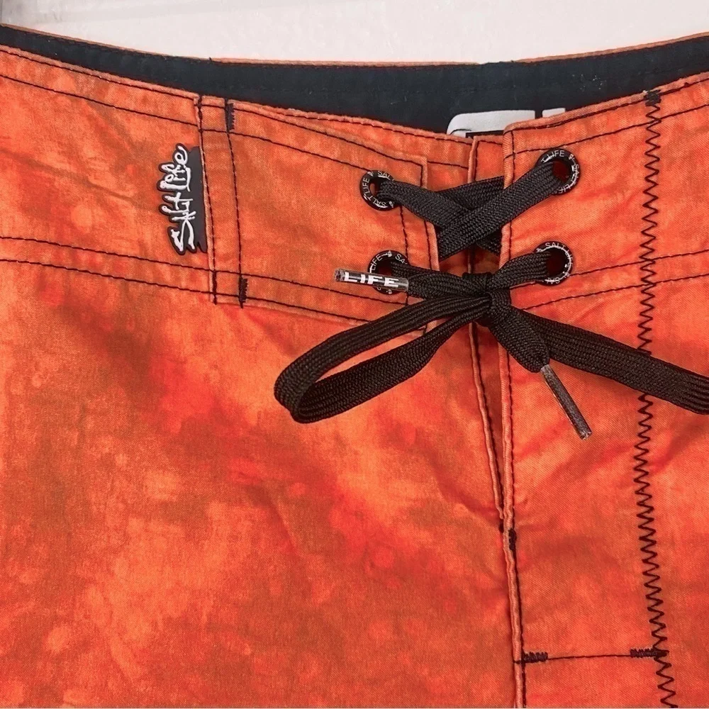 Salt Life Orange Ombré SLX QD Angular Board Shorts Size 30